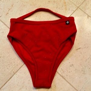 Poledancerka shiny glitter red with criss cross back